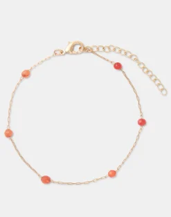 Natura Selection Pulsera Dorada Piedra Color