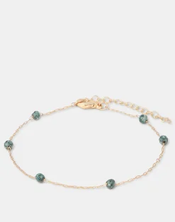 Natura Selection Pulsera Dorada Piedra Color
