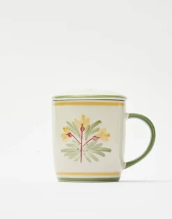 Natura Selection Taza Cerámica Con Filtro Flores