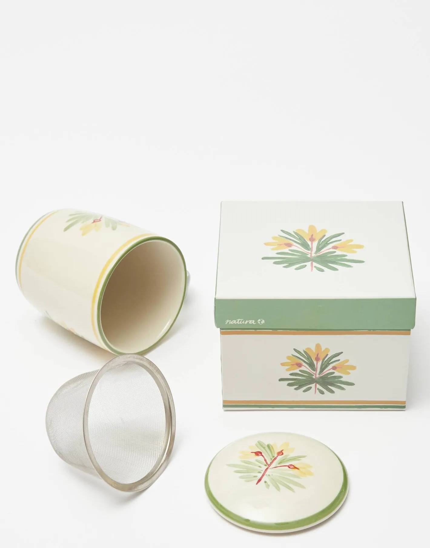 Natura Selection Taza Cerámica Con Filtro Flores